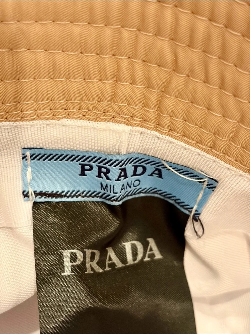 Like New Prada Tan Bucket Hat